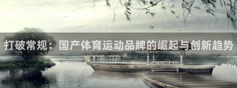 球进体育APP下载安装：打破常规：国产体育运动品牌的崛起与创新趋势